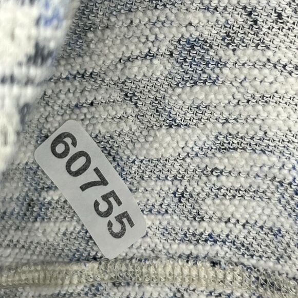 LUCKY BRAND Cardigan Womens M Ikat Southwestern Open Front Shawl Slub Blue - Picture 13 of 13